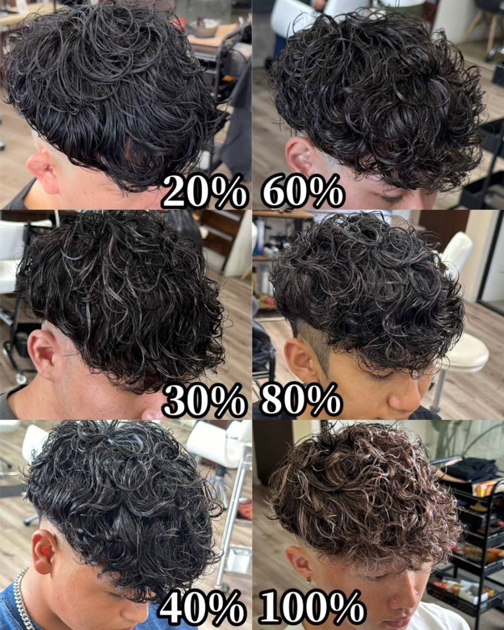 メンズに大人気のパーマ!強さ別スペインカール